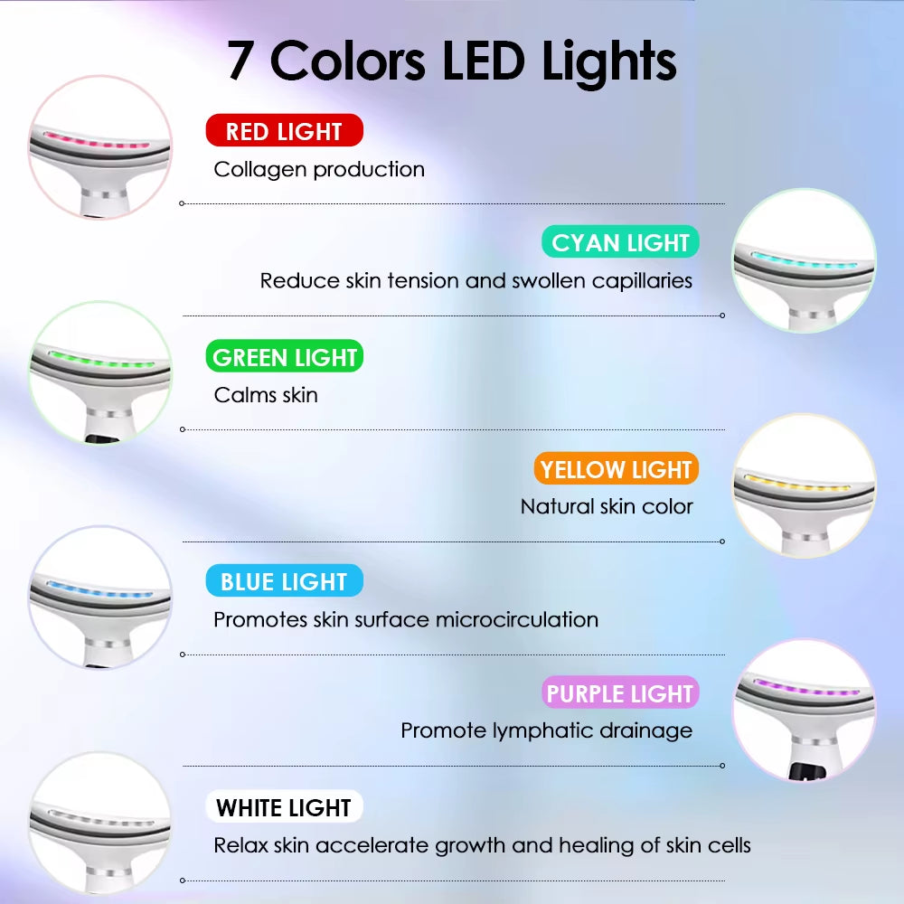 Vaitur™ Neck & Face Lifting Massager | 7 Light Modes, EMS Microcurrent