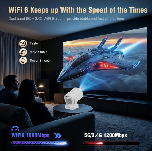 Vaitur™ Next Gen Ultra Pro Smart Mini Projector | 330 ANSI, Android 11, Wifi6