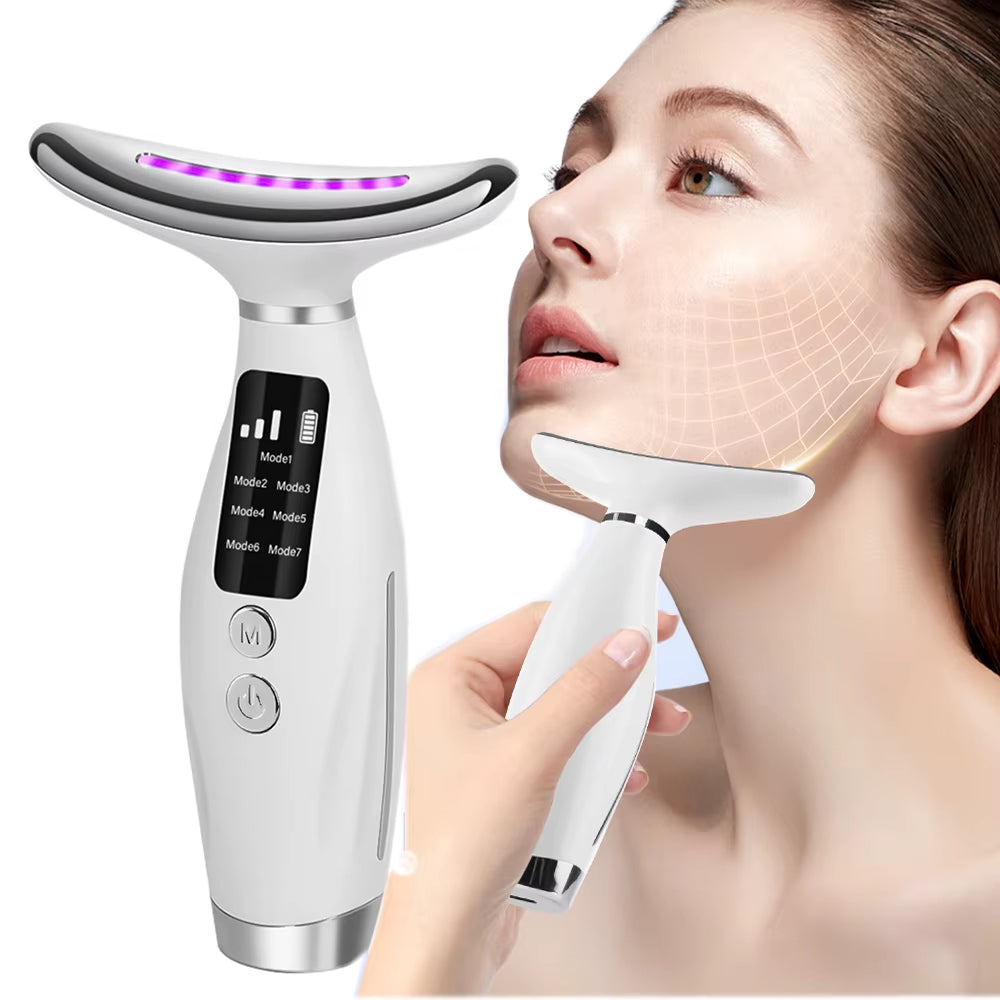 Vaitur™ Neck & Face Lifting Massager | 7 Light Modes, EMS Microcurrent