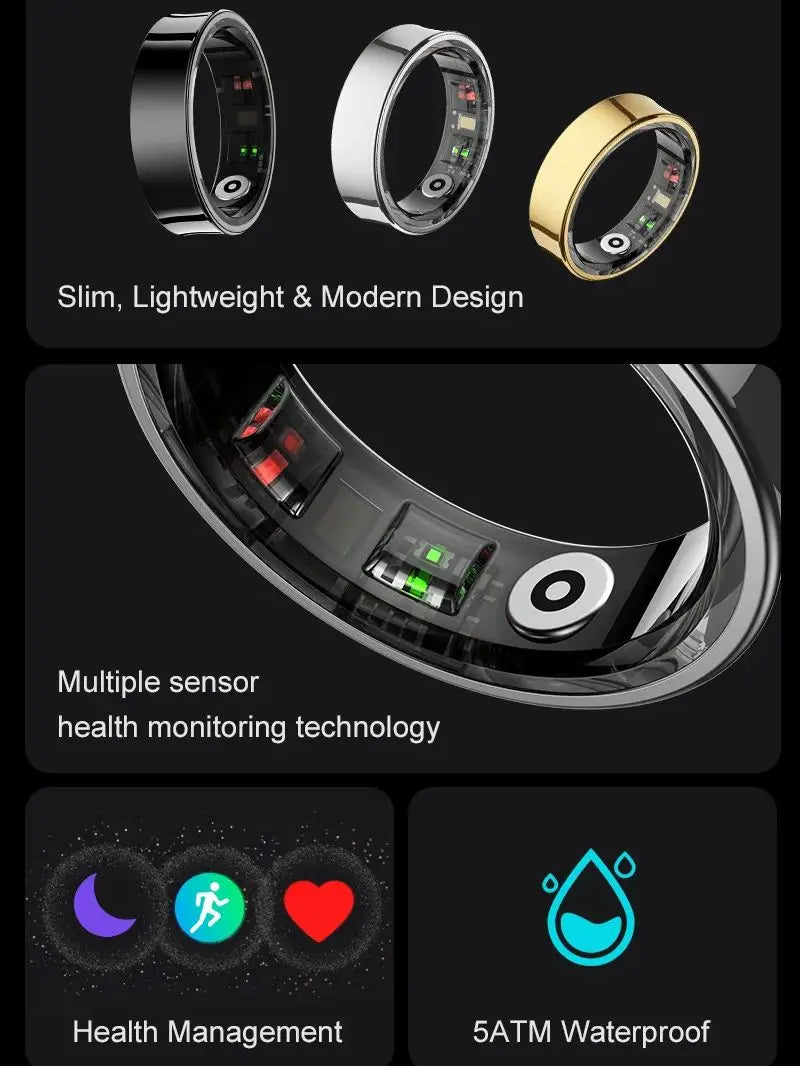 Vaitur™ Future Smart Ring | Health & Fitness Monitor 