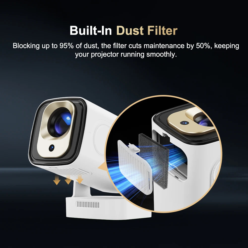 Vaitur™ Next Gen Ultra Pro Smart Mini Projector | 330 ANSI, Android 11, Wifi6