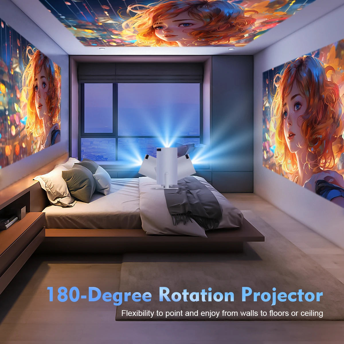 Vaitur™ Pro Smart Mini Projector | 290 ANSI, Android 11, Wifi6